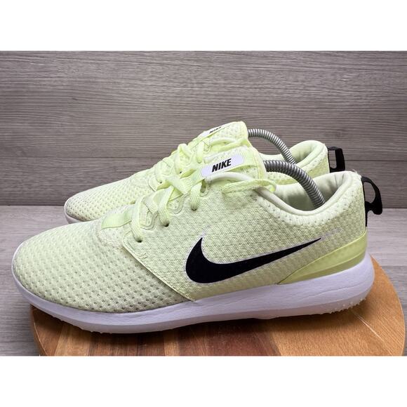 Nike Roshe G Golf Golf Cleats Volt-Black-White Mens 9.5 [CD6065-701] - Picture 2 of 10